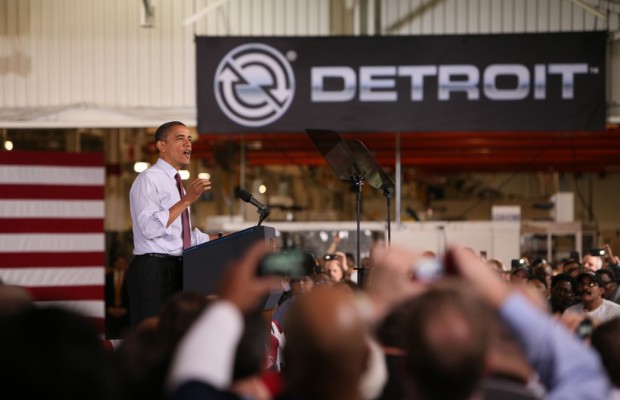 Obama besucht Detroit Diesel