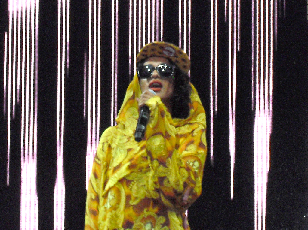 Rapperin M.I.A. beim Auftritt in den Jim-Henson-Studios in Hollywood.
