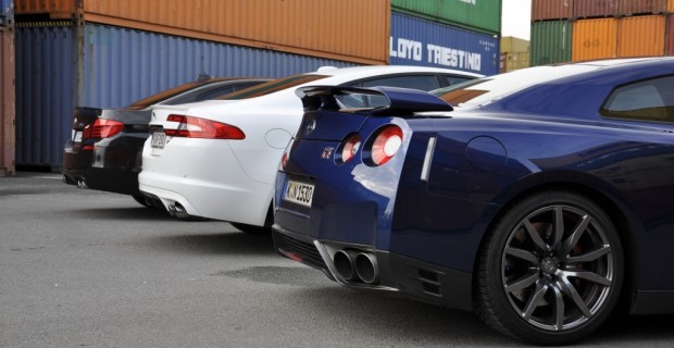 Vergleich BMW M5, Jaguar XF-R und Nissan GT-R - Wehe wenn sie losgelassen