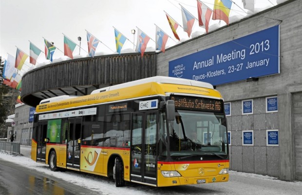 Brennstoffzellen-Busse fürs Weltwirtschaftsforum