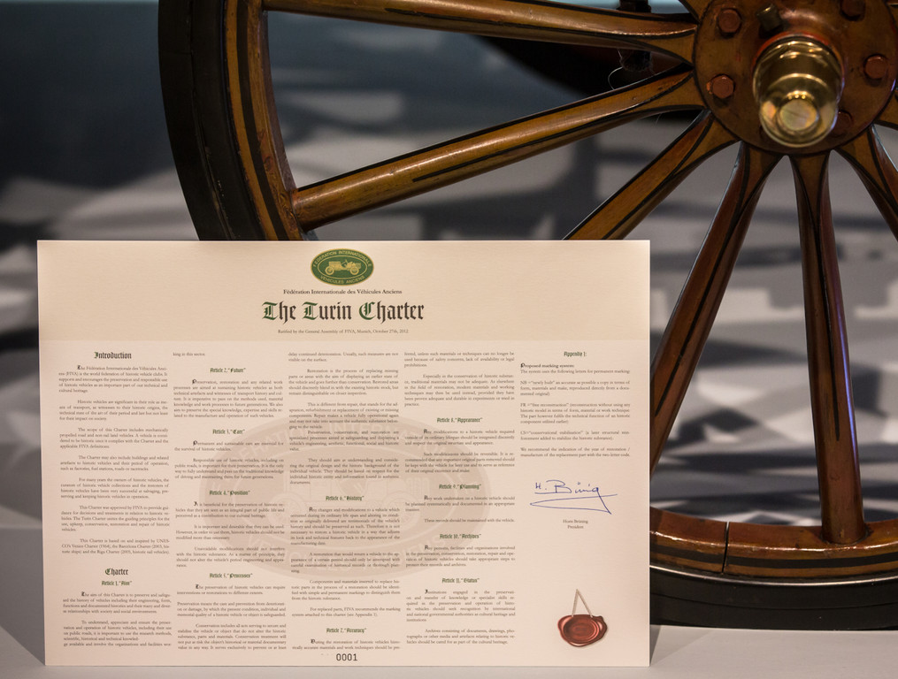 Charta von Turin als Leitlinie für Klassiker