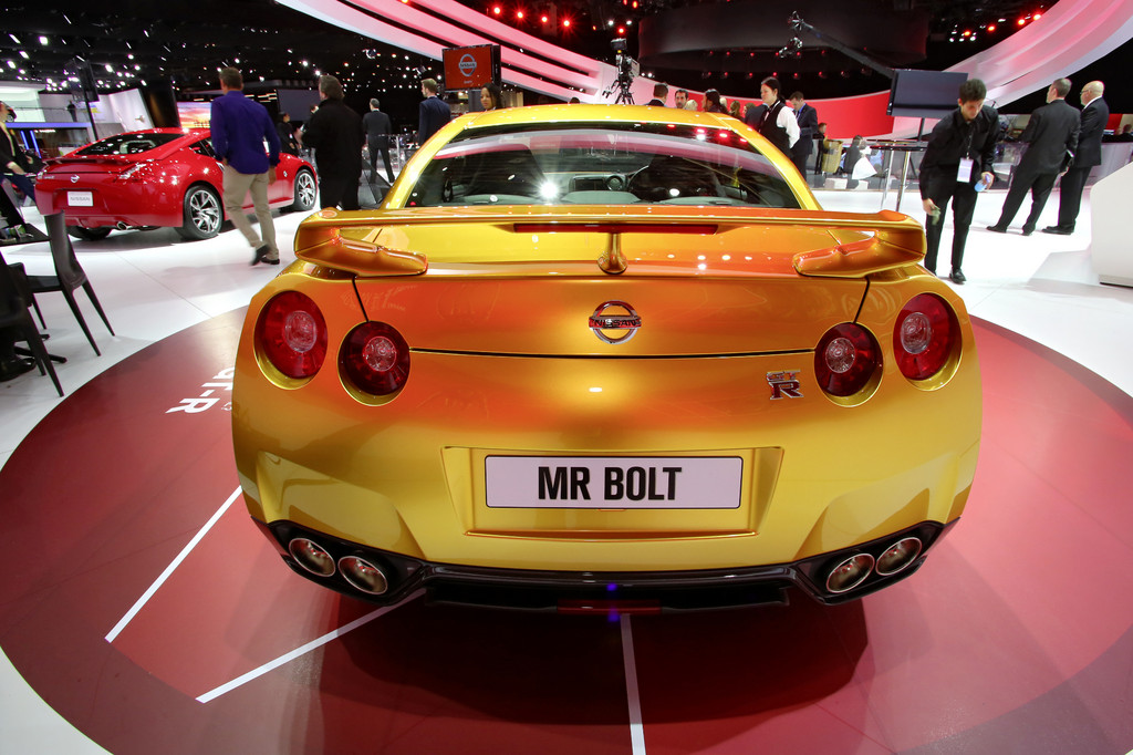Detroit 2013: Nissan Usain Bolt Gold GT-R