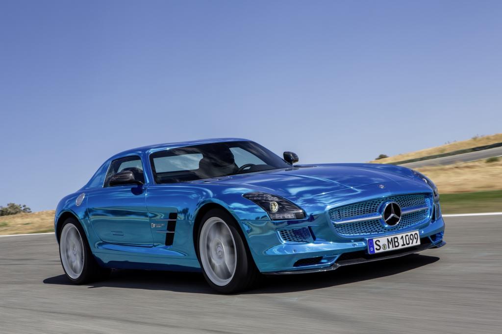 Eher Imagemodell als E-Auto mit Massenwirkung: der Supersportwagen Mercedes SLS AMG Electric Drive