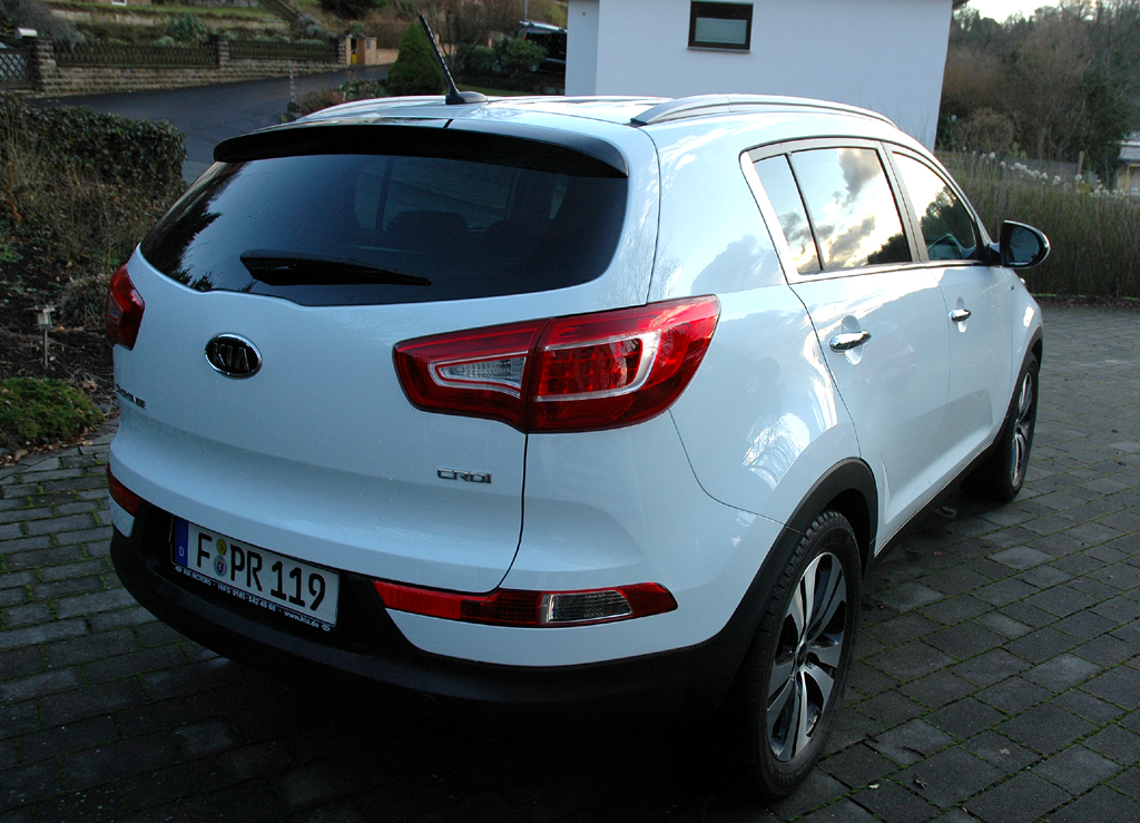 Kia Sportage: Blick auf die Heckpartie. 