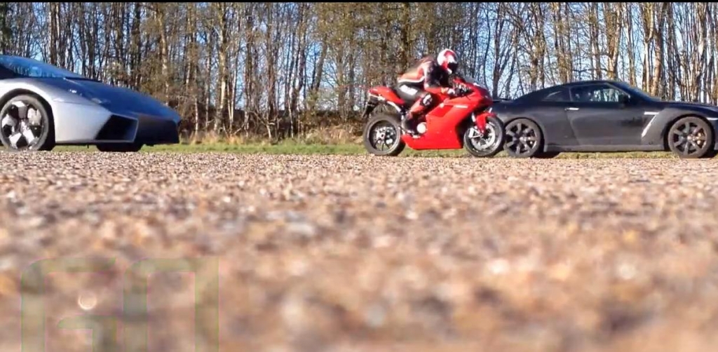 Nissan GT-R vs. Lamborghini Reventon vs. Ducati