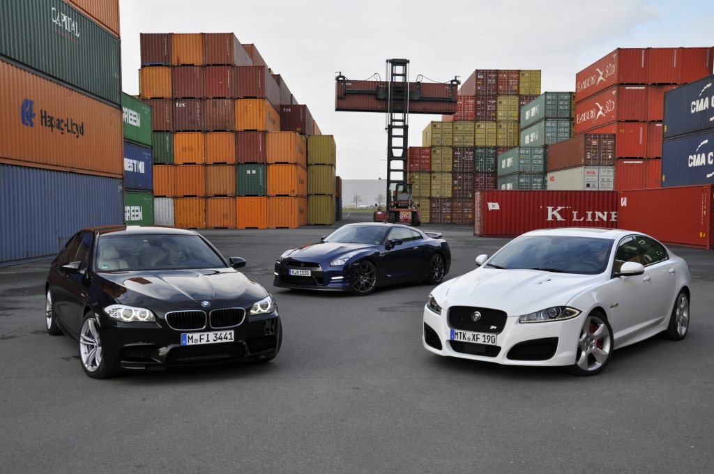 Vergleich BMW M5, Jaguar XF-R und Nissan GT-R - Wehe wenn sie losgelassen