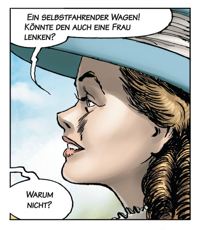 Der Lebensweg von Carl Benz als Comic
