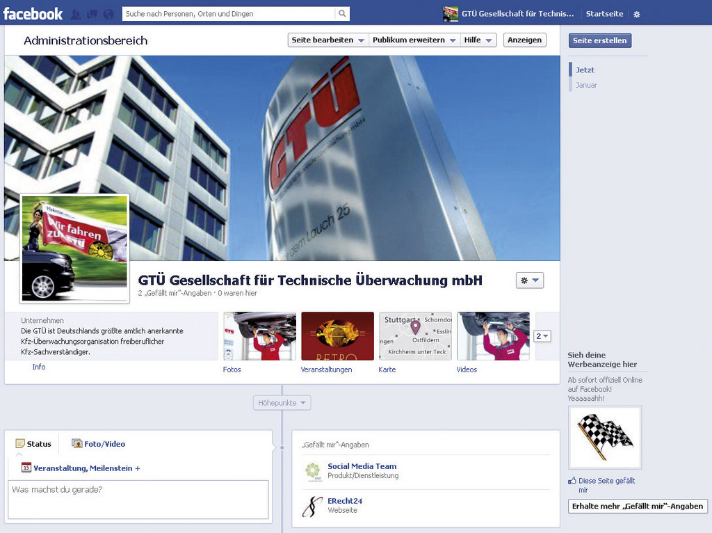 GTÜ bei Facebook