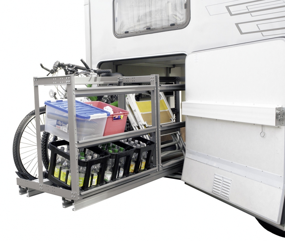 Movera Load-Move: Regal-System für Reisemobil-Heckgarage