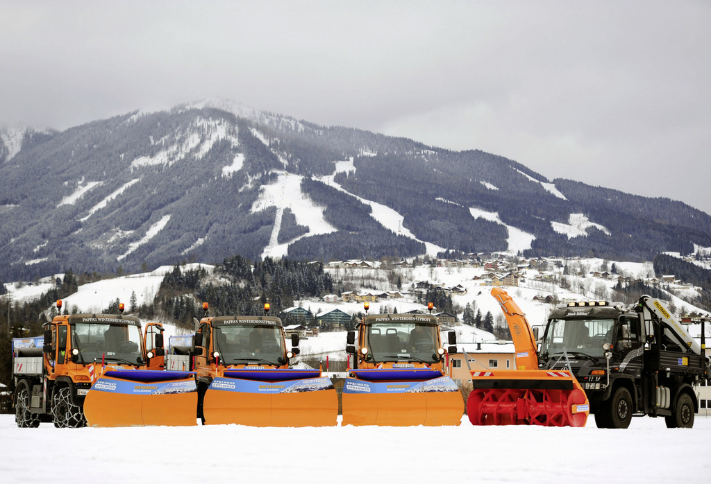 Unimog-Winterdienst bei der Ski-WM