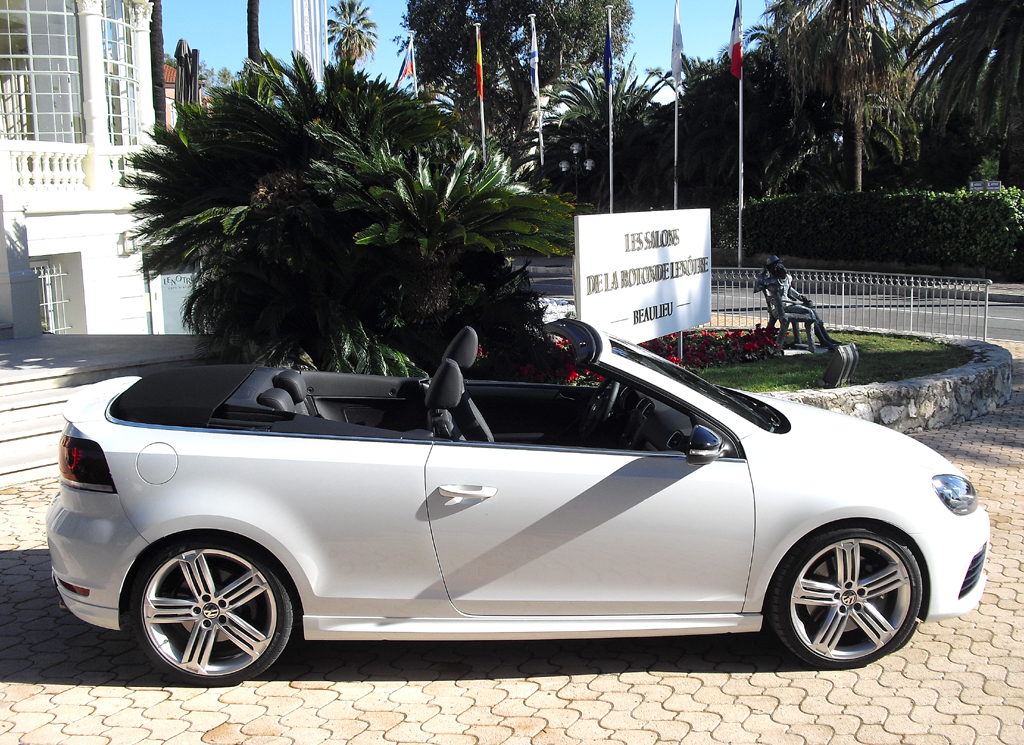 VW Golf R Cabrio: So sieht der offene R von der Seite aus ... 