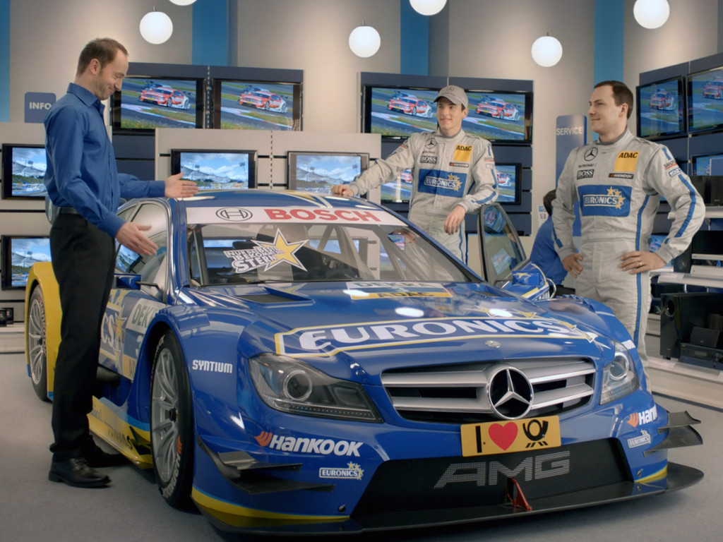 Werbespot mit DTM-Fahrern von Mercedes-Benz