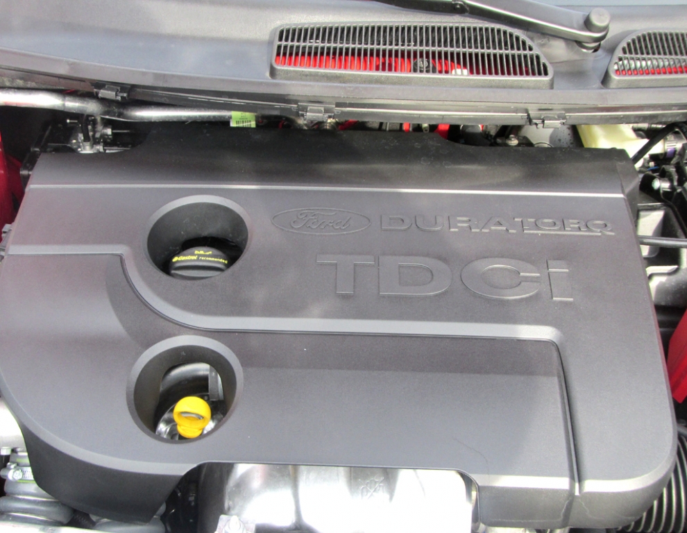 Ford Fiesta: Blick unter die Haube auf den 1,6-Liter-Selbstzünder.
