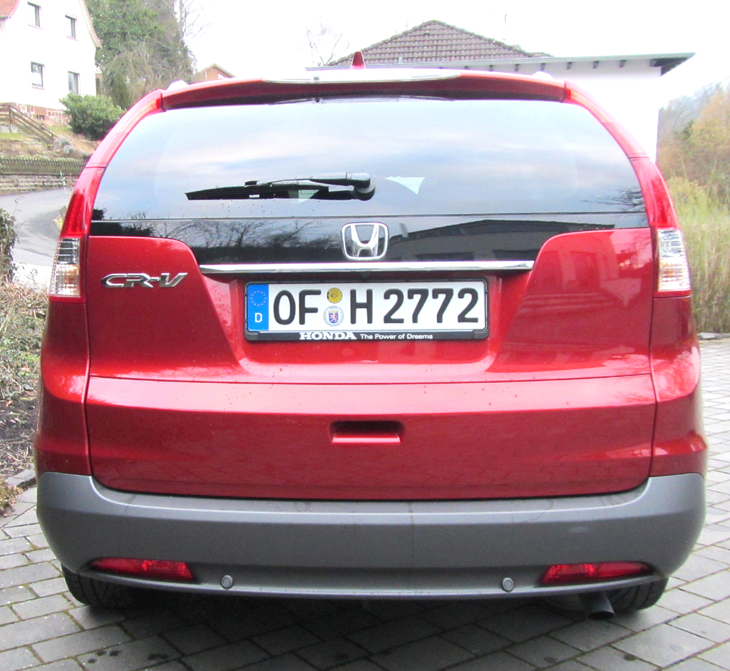 Honda CR-V: Blick auf die Heckpartie. 