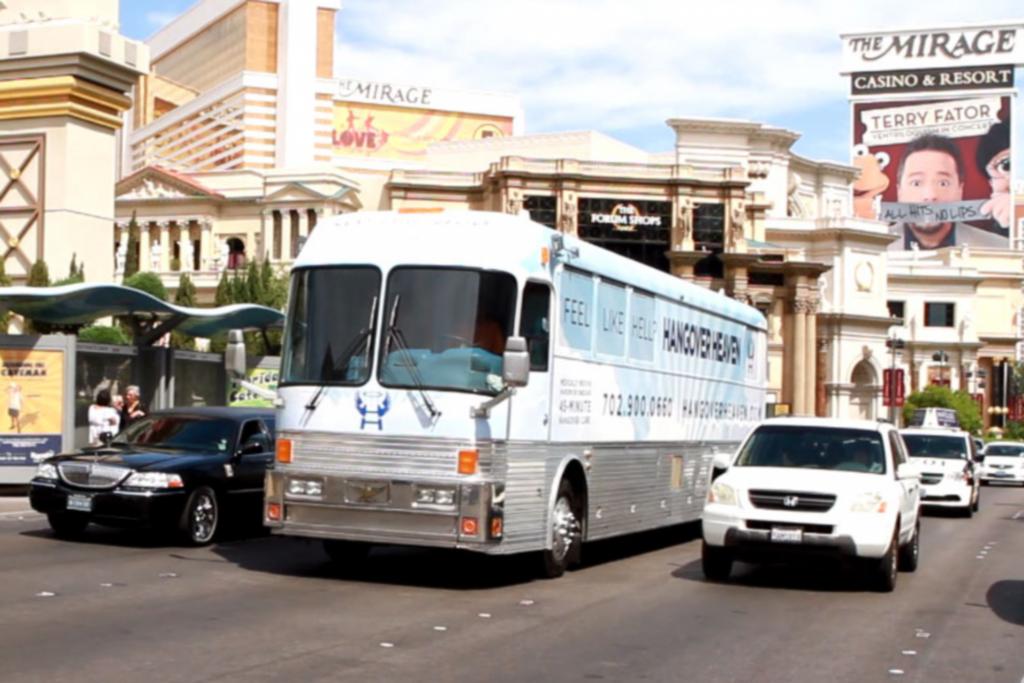 Panorama Hangover-Bus in Las Vegas - Shuttle der Schnapsleichen