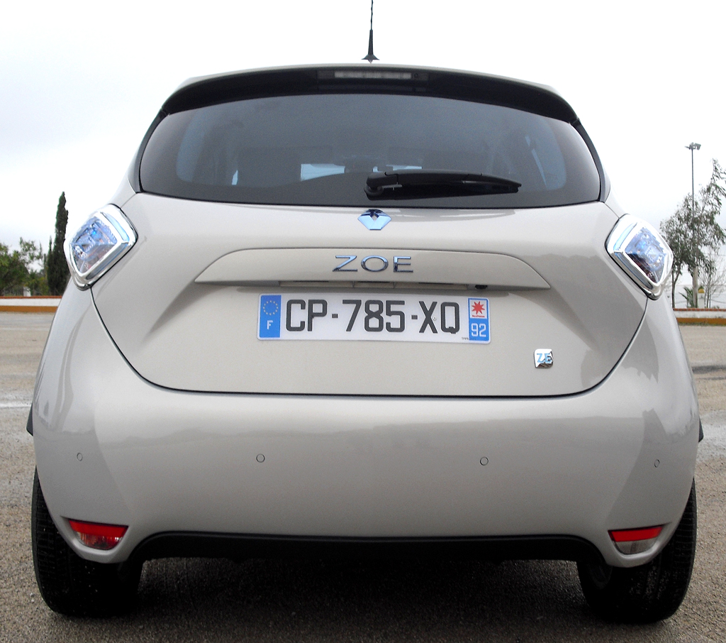 Renault Zoe: Blick auf die Heckpartie. 