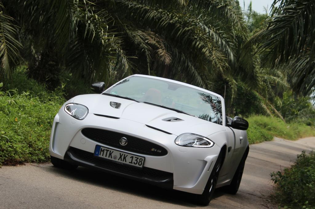  Dabei beißt sich der XKR-S in die engen Kurven, rast durch feucht heiße Palmenhaine und Tropenwälder