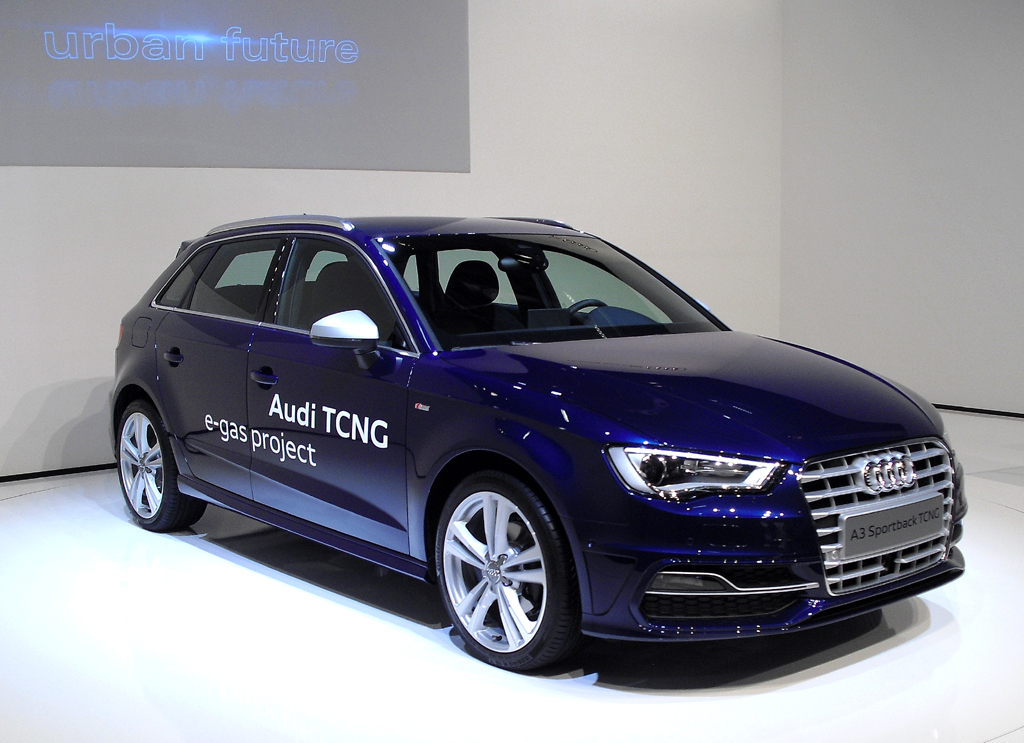 Ebenfalls mit Erdgas unterwegs: Audi A3 Sportback TCNG. Foto: Koch 