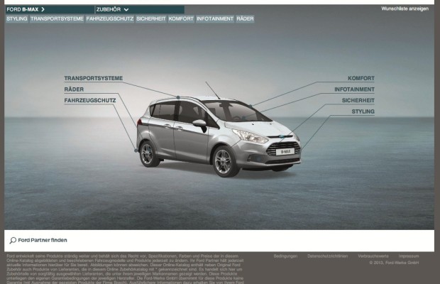 Ford Online-Zubehörkatalog gelauncht