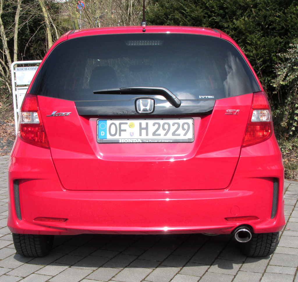 Honda Jazz: Blick auf die Heckpartie. 