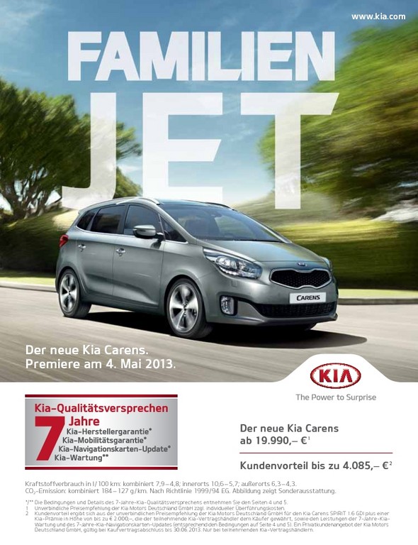 Kia startet Kampagne für den Carens