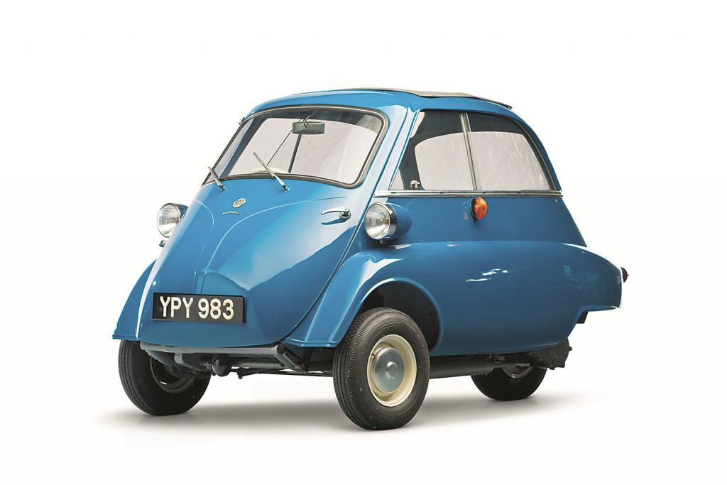 Microcars, wie die BMW Isetta, hier als Dreirad aus britischer Herstellung, werden immer beliebter