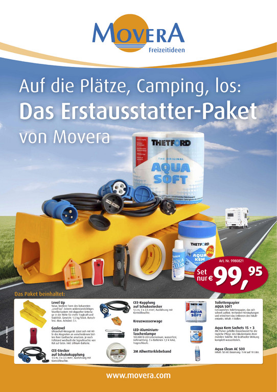 Movera bietet Camper-Erstausstattungs-Paket an