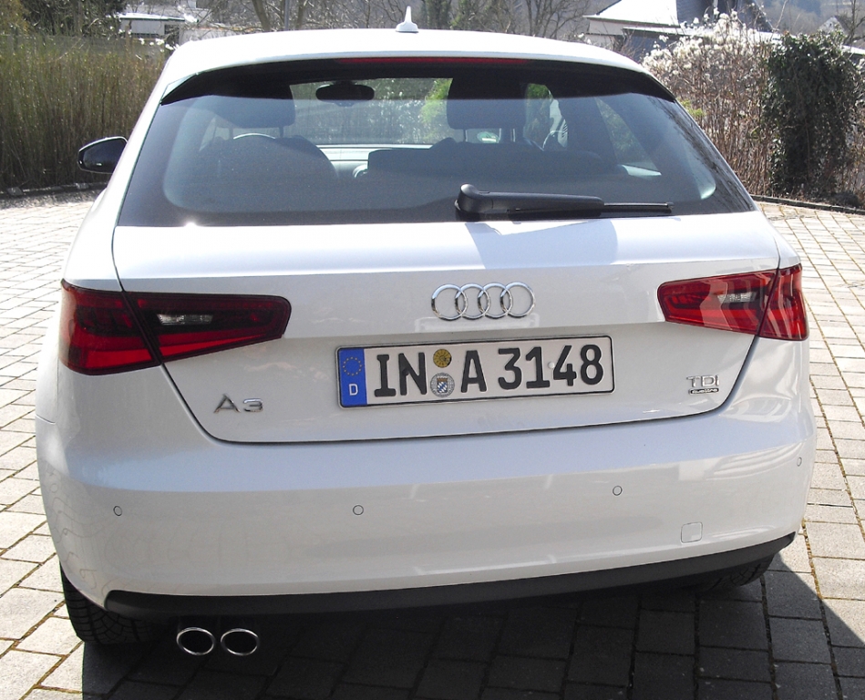 Audi A3: Blick auf die Heckpartie.