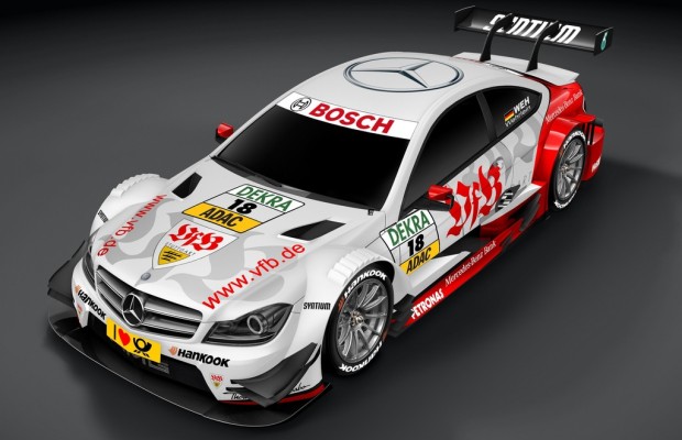 DTM-Mercedes startet im Design des VfB Stuttgart