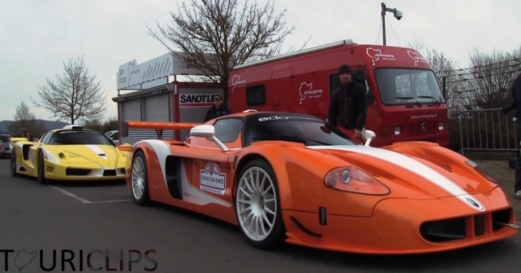 Ferrari Enzo ZXX und Maserati MC12 Corsa auf dem Nürburgring