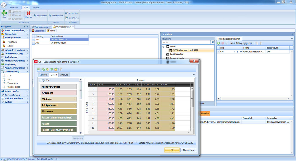 PTV updatet Speditionssoftware Smartour