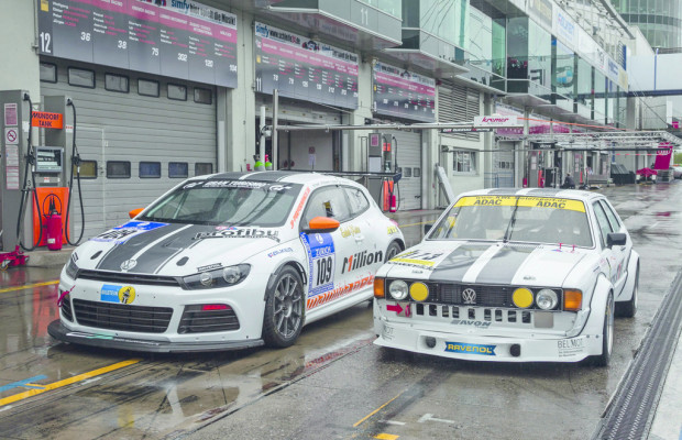 Volkswagen mit Scirocco-Gespann am Nürburgring