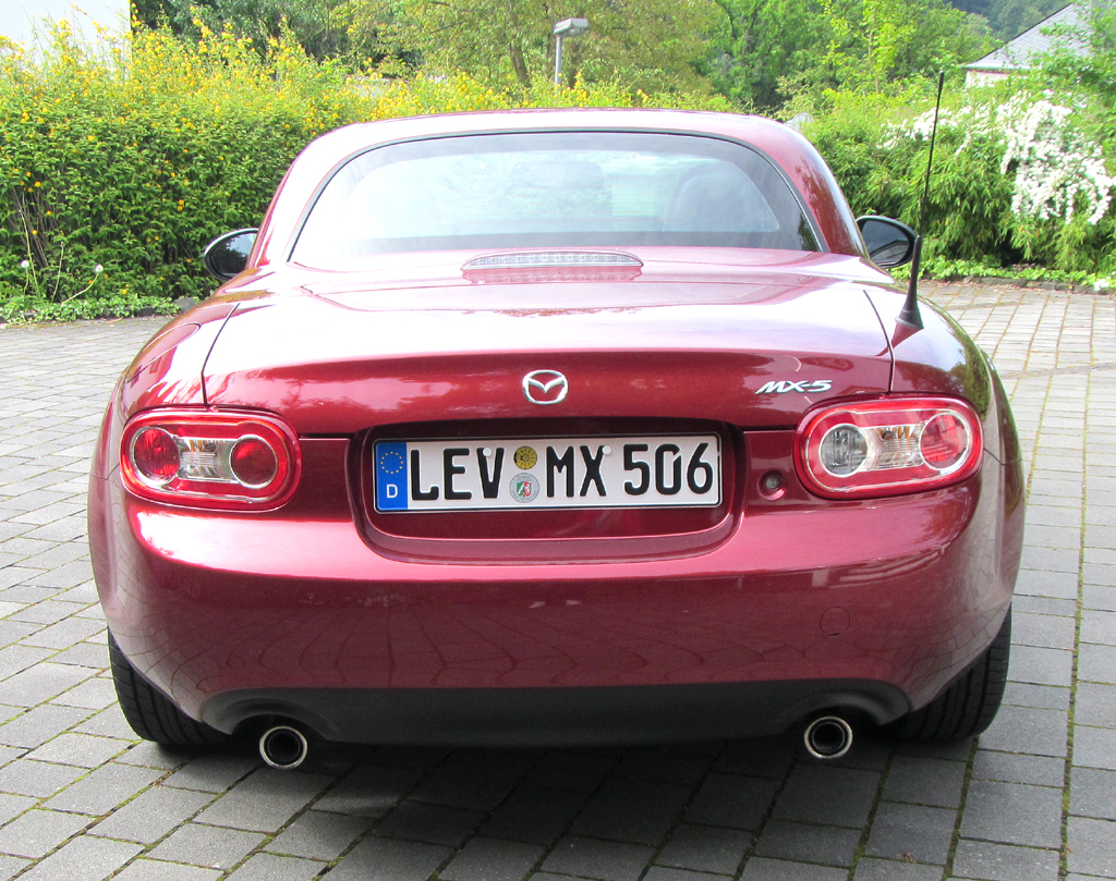 Mazda MX-5: Blick auf die Heckpartie. 