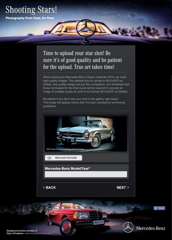 Mit eigenem Foto in den Mercedes-Benz Classic Kalender