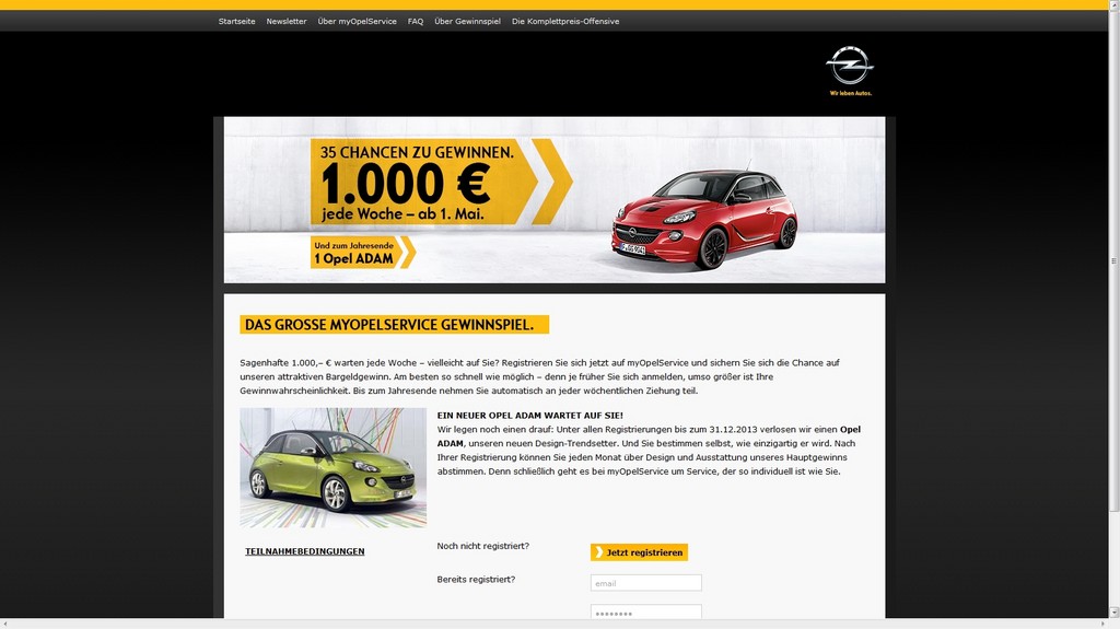 Opel startet Serviceportal im Internet