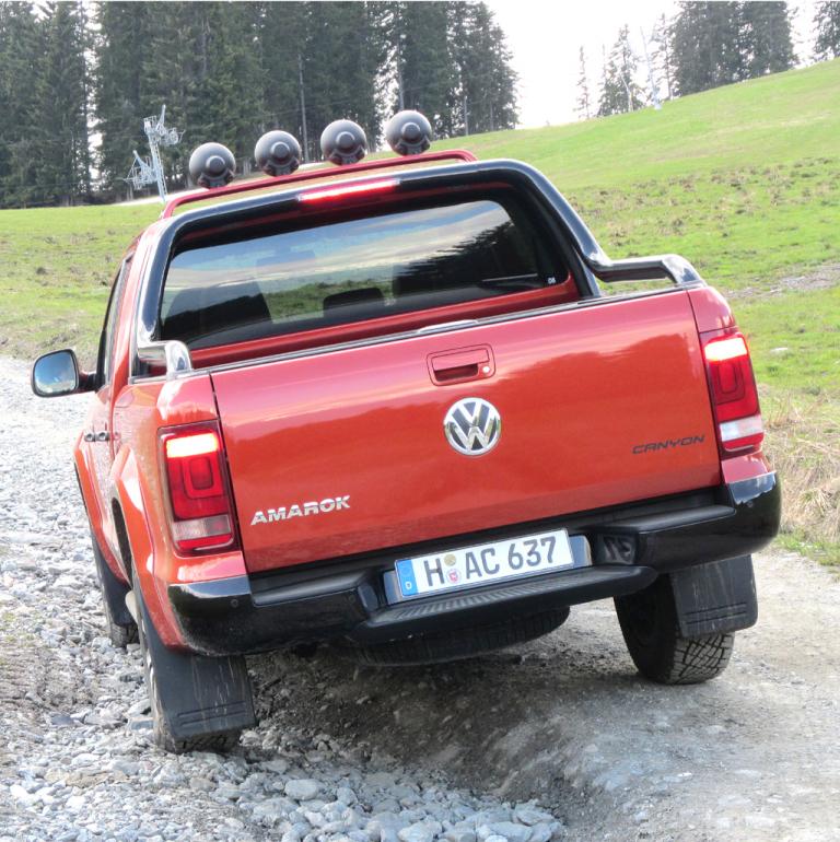 VW Amarok Canyon: Blick auf die Heckpartie. 