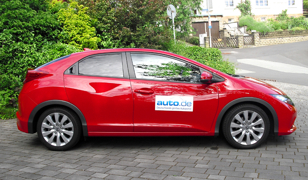 Honda Civic: Und so sieht das japanische Kompaktmodell von der Seite aus.