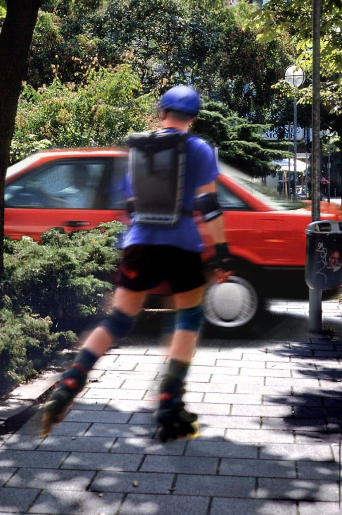 Inline-Skater gehören auf den Gehweg