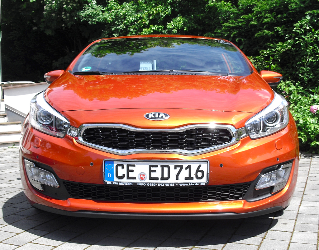 Kia Pro Cee'd: Blick auf die Frontpartie. 