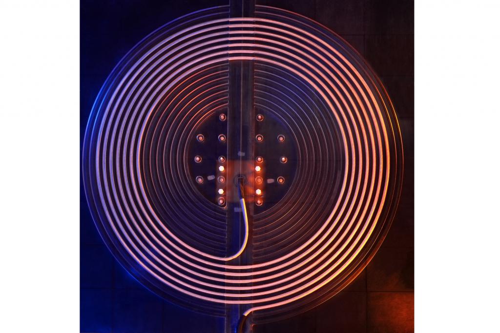 Prototyp einer Spule zur kontaktlosen Energieübertragung