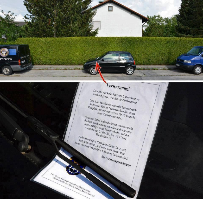 Selbstgemachte Strafzettel