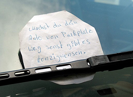 Selbstgemachte Strafzettel