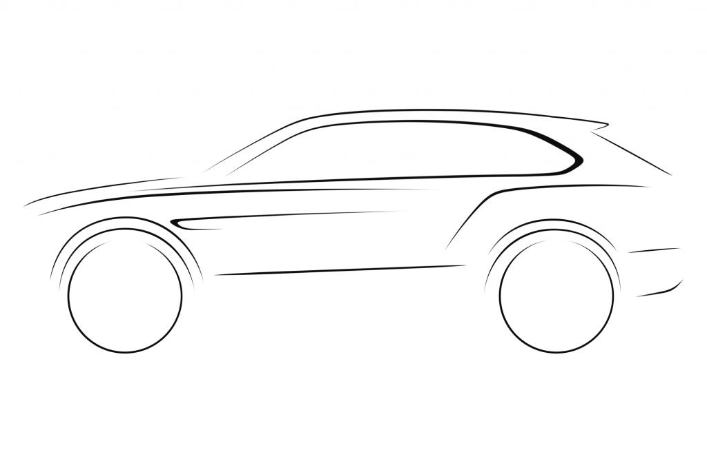 Statt Bildern zeigt Bentley bislang nur diese Zeichnung