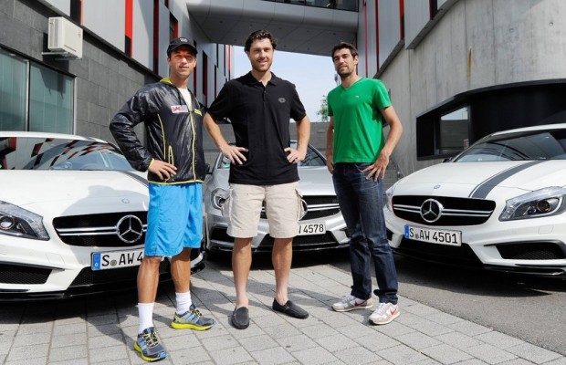 Tennisstars fahren Mercedes-Benz A45 AMG