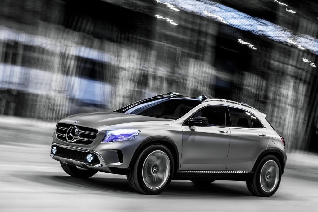 Der Mercedes GLA - hier die Studie - tritt gegen Audi Q3 und Co. an