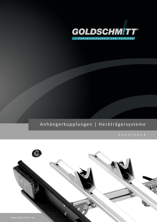 Goldschmitt: Spezialkatalog für Heckträgersysteme und Anhängerkupplungen