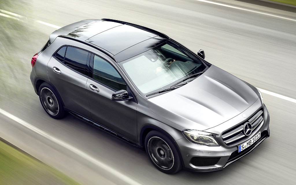 Mercedes GLA: Blick von oben. 
