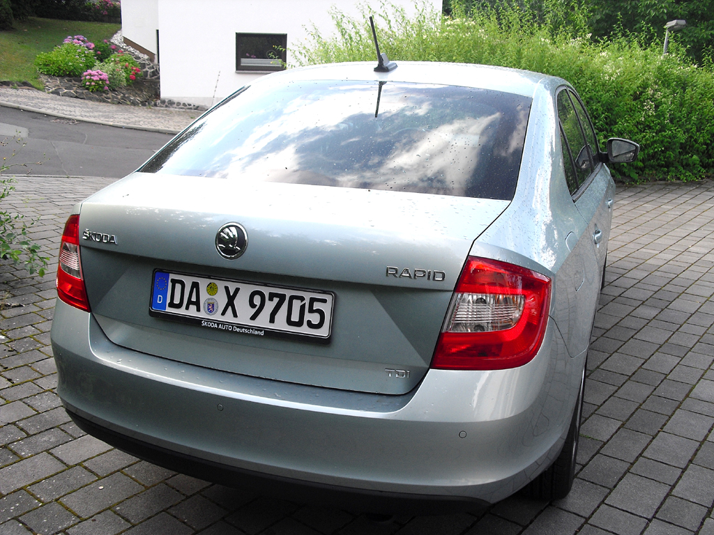 Skoda Rapid: Blick auf die Heckpartie. 