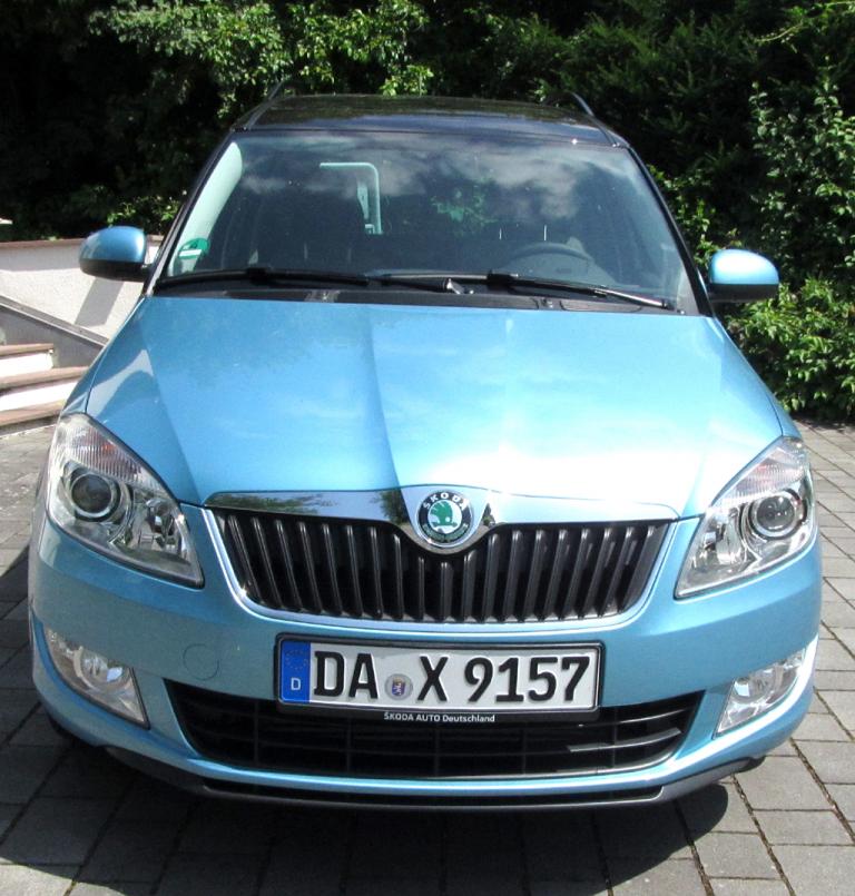 Skoda Roomster: Blick auf die Frontpartie. 