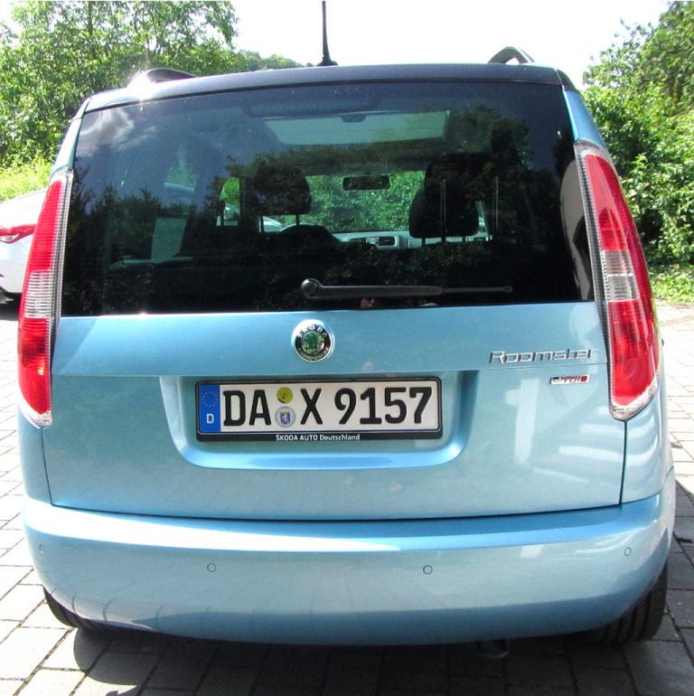 Skoda Roomster: Blick auf die Heckpartie. 